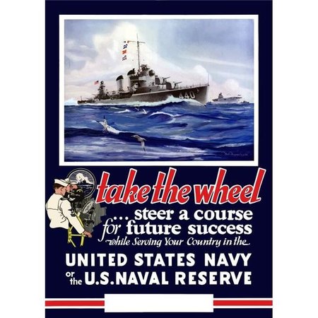 STOCKTREK IMAGES StockTrek Images PSTJPA100412M Vintage World War II Navy Poster of U.S. Warships On The Sea Poster Print; 12 x 16 PSTJPA100412M